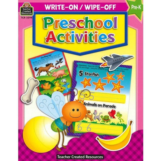 PRESCHOOL ACTIVITIES WRITE-ON WIPE-OFF BOOK