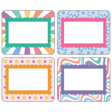 RETRO REMIX NAME TAGS 40PCS