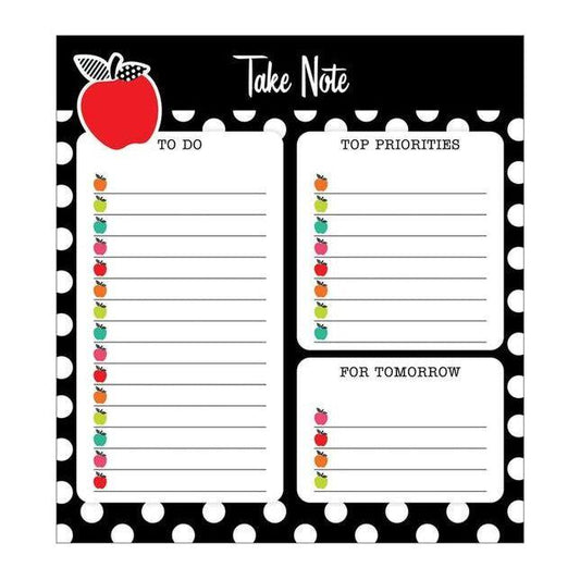BLACK WHITE & STYLISH BRIGHTS NOTE PAD