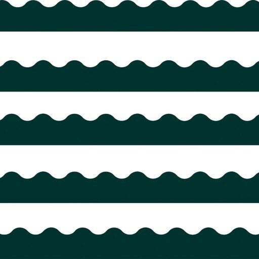 HUNTER GREEN SCALLOPED BORDER