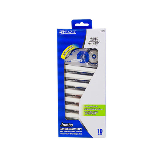 JUMBO CORRECTION TAPE W/ GRIP WHITE PQ.10