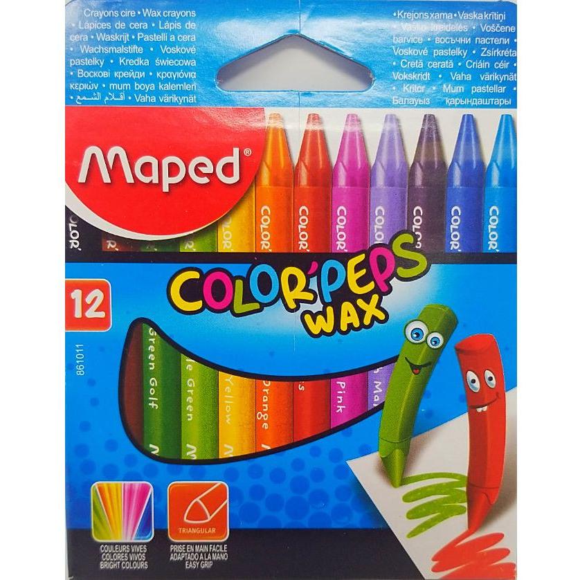 MAPED CRAYONS TRIANGULAR ASSORTED COLOR PQ.12