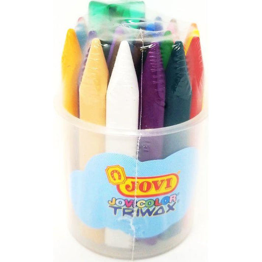 CRAYONS TRIWAX TRIANGULAR WITH SHARPENER PQ.24