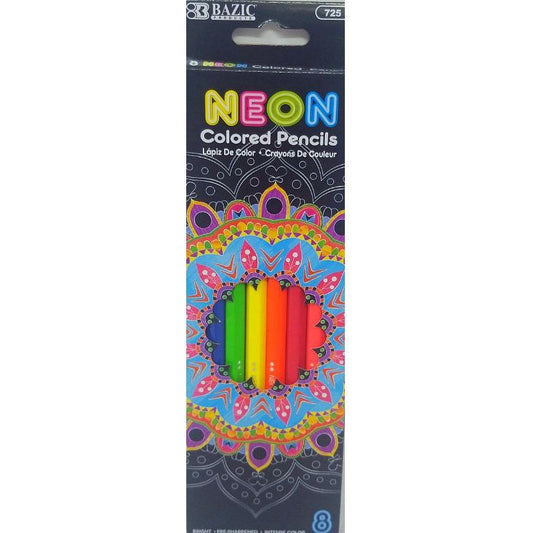 NEON COLORED PENCIL 8PK