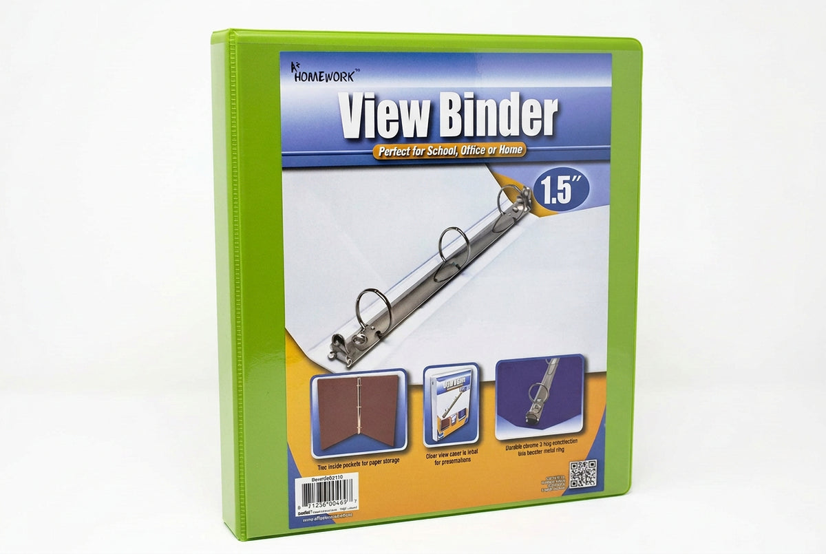 Hard View Binder 1-1/2" Lime - JA Riollano