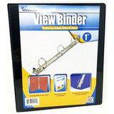 HARD VIEW BINDER 1" BLACK