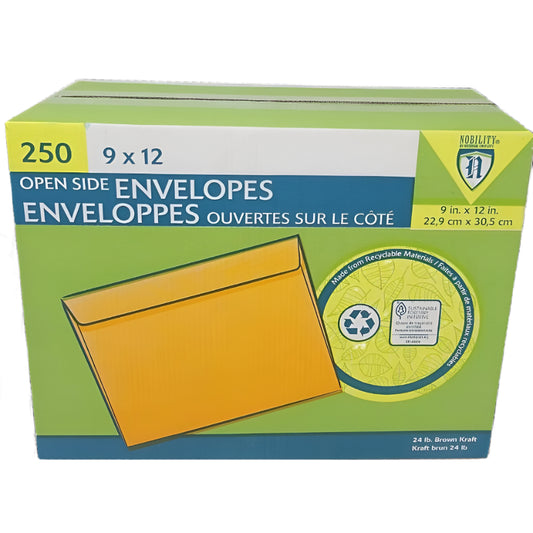 SOBRE MANILA 9 X 12 CJ.250