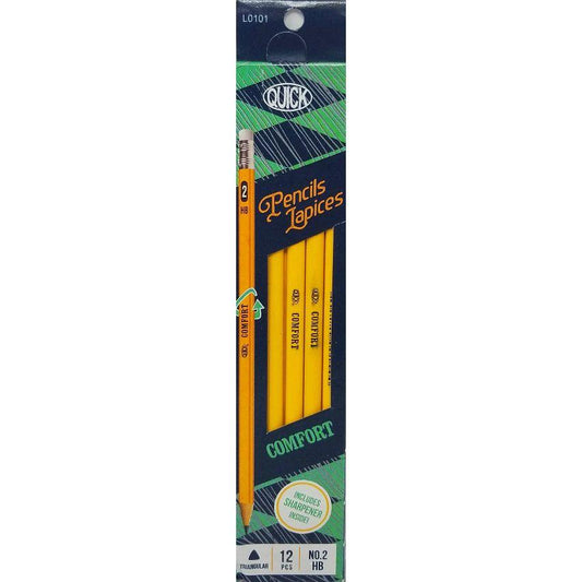 PENCIL POLYMER TRIANGULAR W/SHARPENER CJ. 12