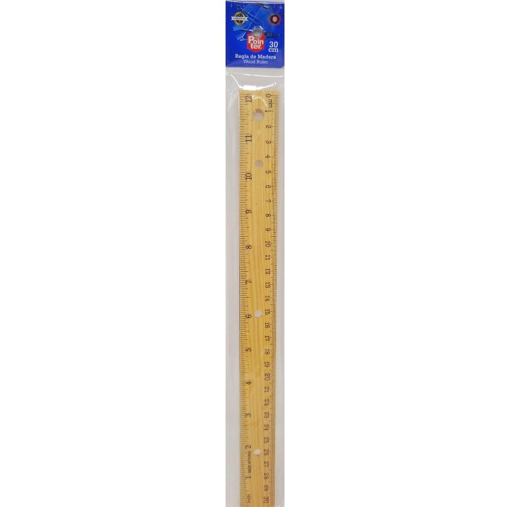 REGLA DE 12" MADERA