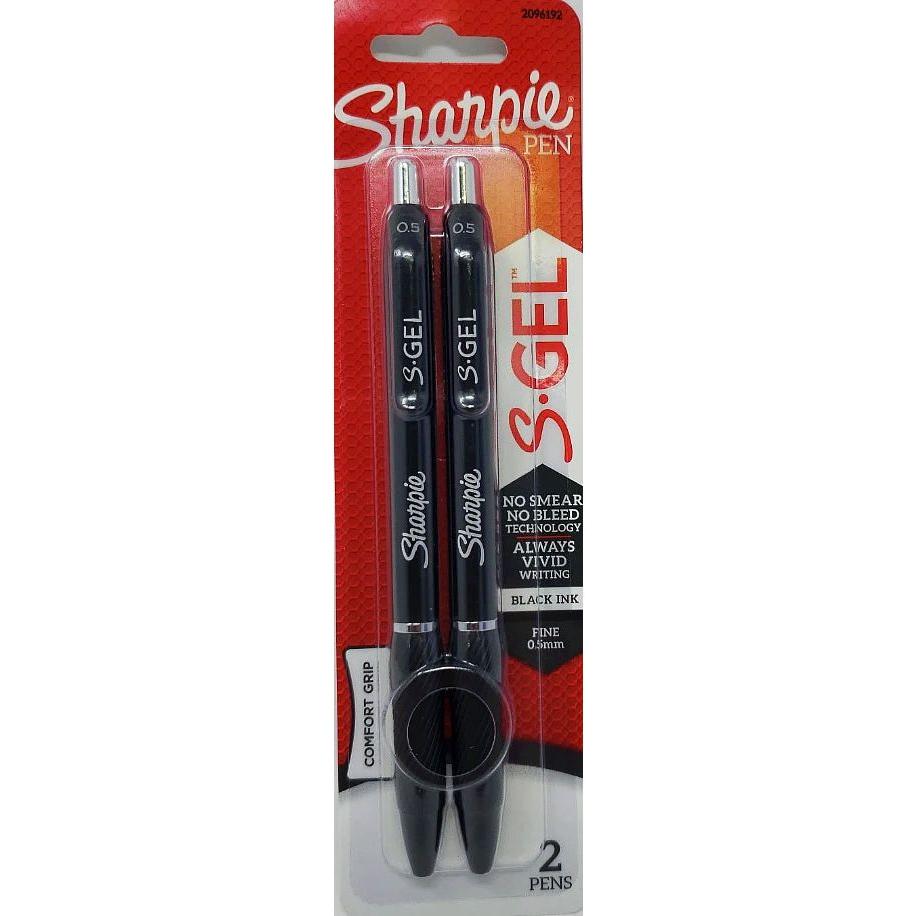 SHARPIE S.GEL 0.5MM 2CT BLACK