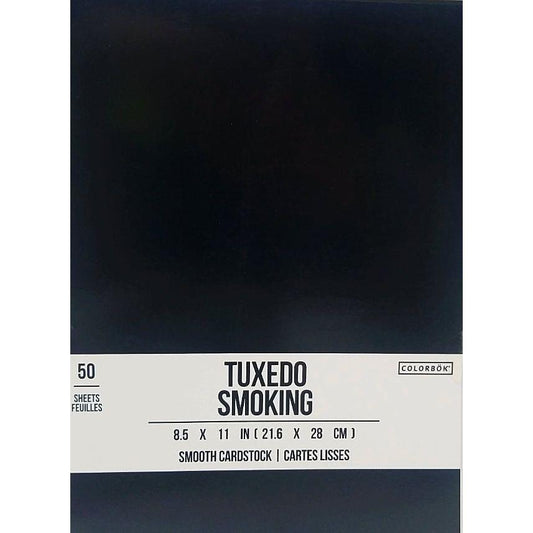 PAPER PAD CARDSTOCK SMOOTH TUXEDO BLK 8.5IN 50SHEE