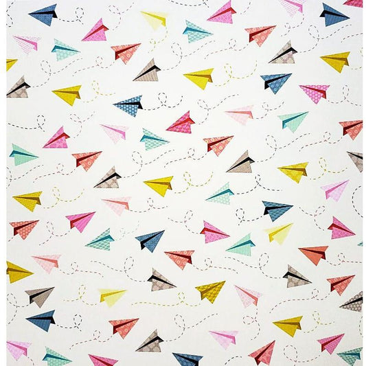 PATTERNED PAPER AIRPLANES SINGLE 12X12