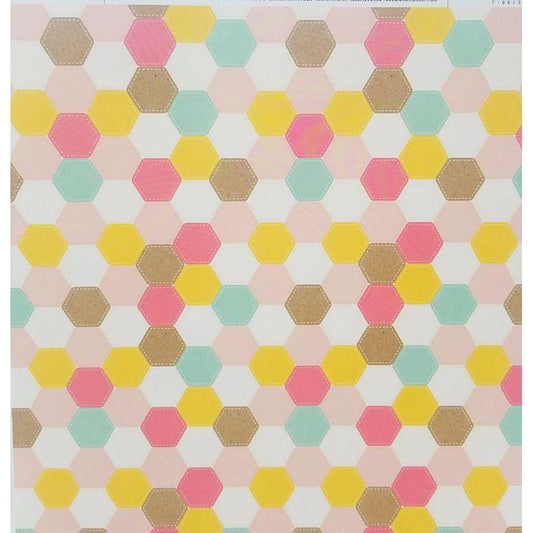 PATTERNED PAPER PATCHWORK SINGLE 12X12