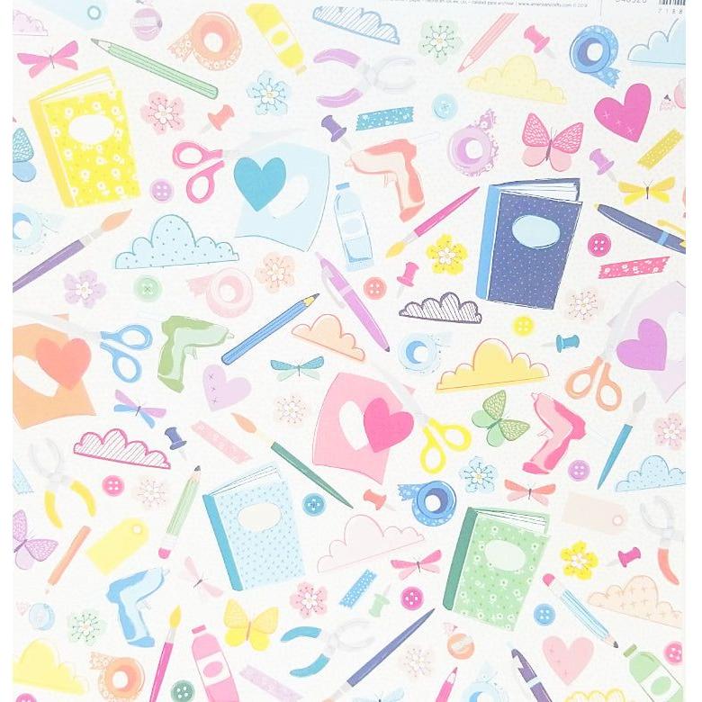 PATTERNED PAPER WHIMSICAL SINGLE 12X12