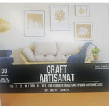 PAPER PAD CARDSTOCK SMOOOTH CRAFT 12X12 30 SHEETS