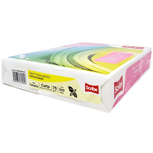 CANARY 8.5X11 MULTIPURPOSE 20LBS COLORES PASTELES