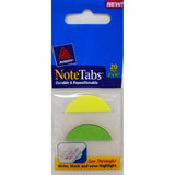 NOTE TABS OVAL YELLOW/ GREEN 2 X 1-1/2" (PQ.20)