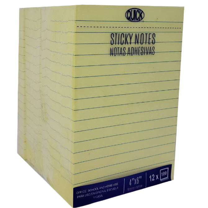 STICKY NOTE 4X6 PK100