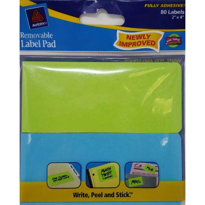 LABEL PAD FLUORESENT 2 X 4 (PQ.80)