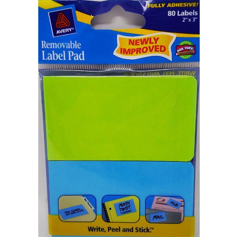 LABEL PAD FLUORESENT 2 X 3 (PQ.80)