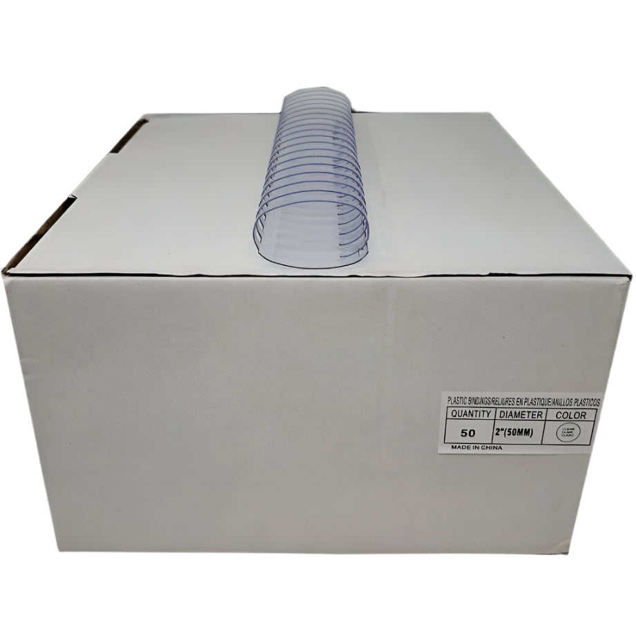 PLASTIC BINDING COMBS 2" (50MM) CLEAR
