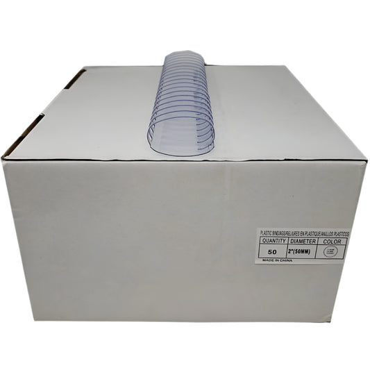 PLASTIC BINDING COMBS 2" (50MM) CLEAR