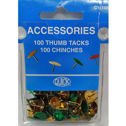 THUMB TACKS LIGHT GREEN C1605B