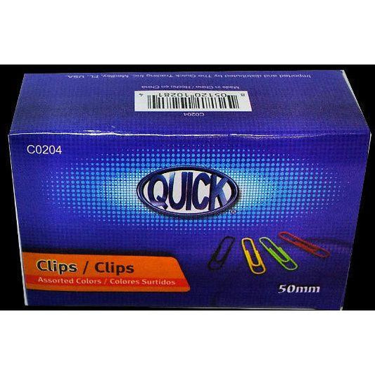 PAPER CLIPS JUMBO VINYL COLORES PQ.100