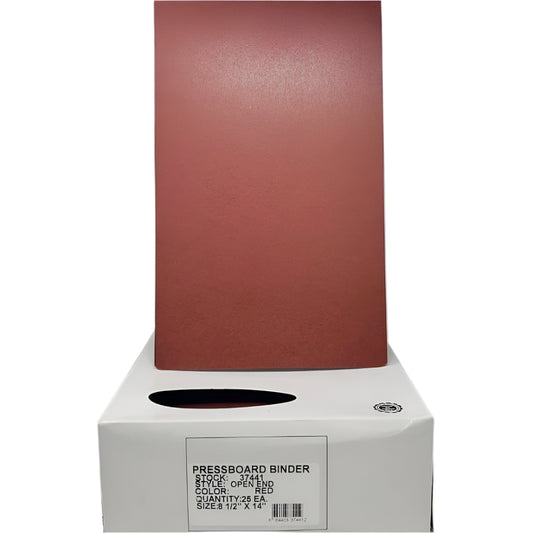 PRESSBOARD BINDER FOLDER RED LEGAL O/E