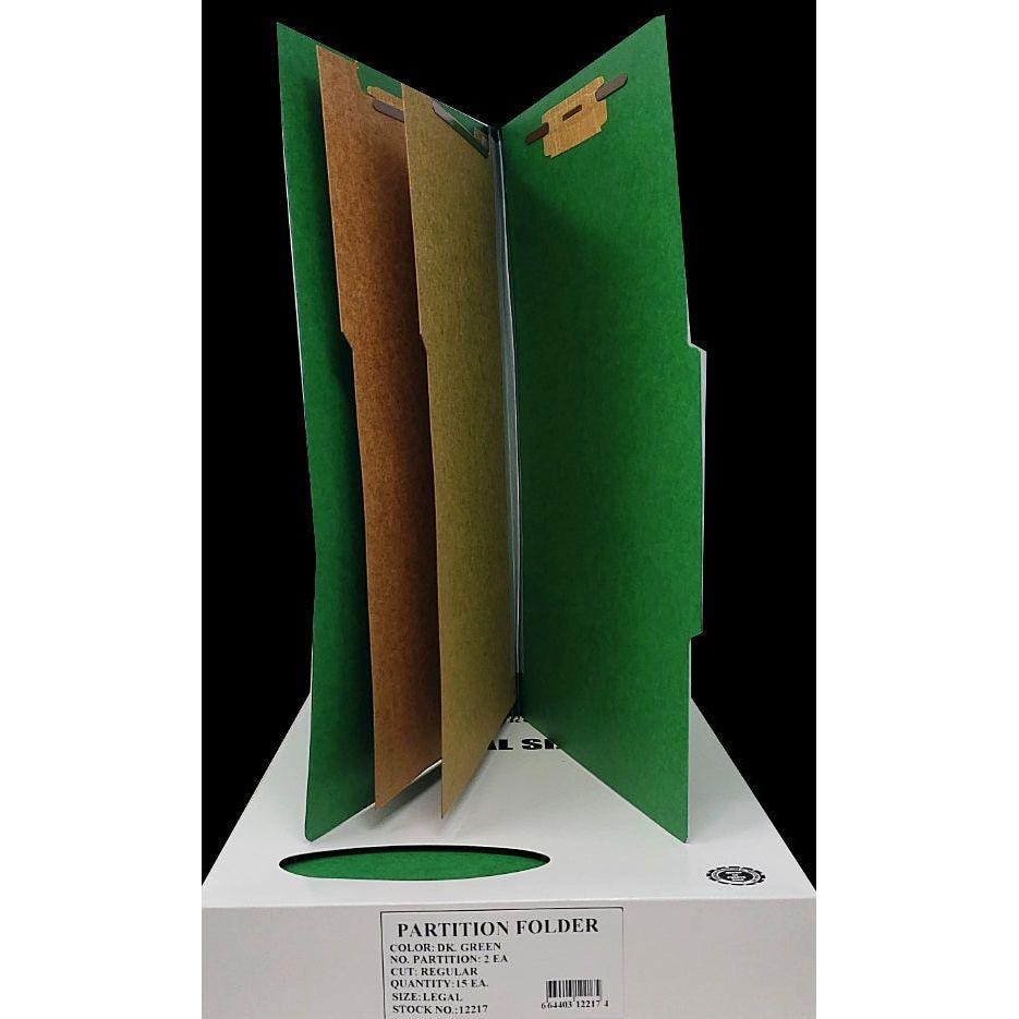 2 PARTITION FOLDER DK.GREEN LEGAL BOX/15