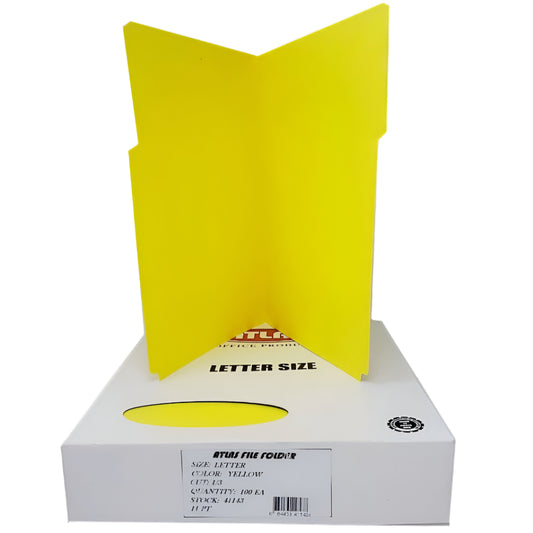 FOLDER YELLOW LETTER BOX/100