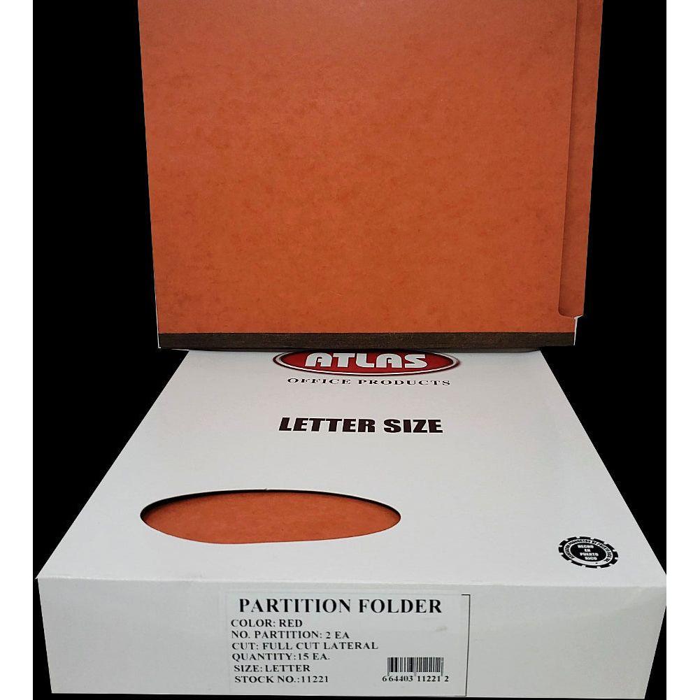 2 PARTITION FOLDER LATERAL RED LETTER BOX/15