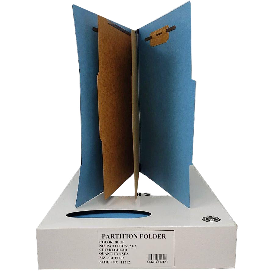 2 PARTITION FOLDER BLUE LETTER BOX/15