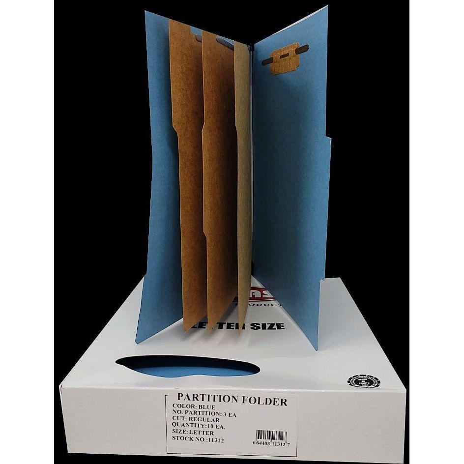 3 PARTITION FOLDER BLUE LETTER BOX/10