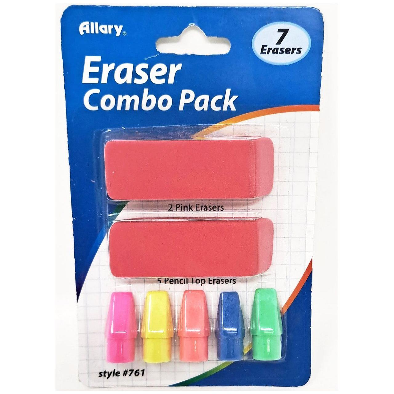 ERASER COMBO 2 PINK/5 PENCIL CAP PQ.7