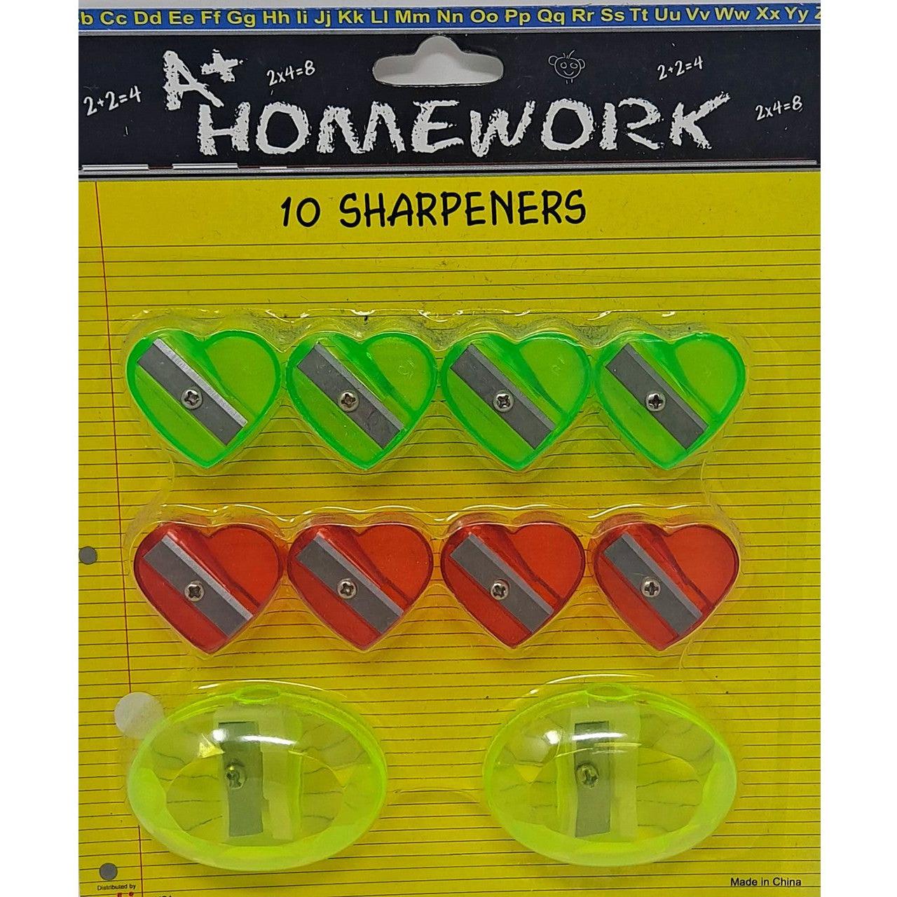 SACAPUNTAS SURTIDOS 10PC