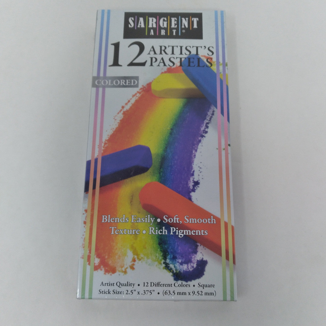 COLORED SQUARE CHALK PASTELS PQ.12
