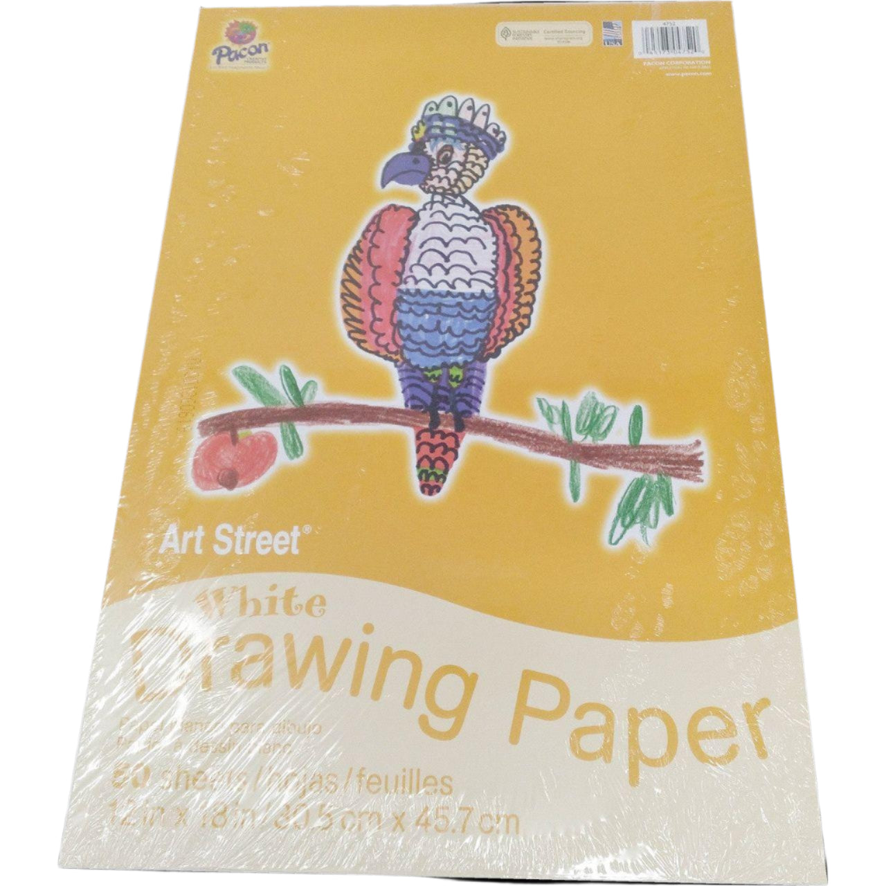 DRAWING PAD WHITE 12" X 18" 50 SHEET