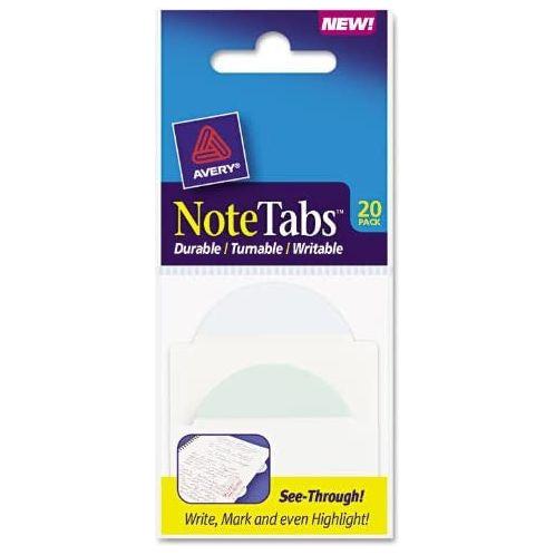 NOTE TABS OVAL GREEN/ BLUE 2 X 1-1/2" (PQ.20)