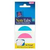 NOTE TABS OVAL PINK/ BLUE 2 X 1-1/2" (PQ.20)
