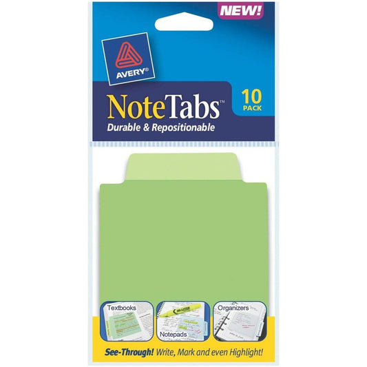 NOTE TABS SQUARE GREEN 3 X 3-1/2" (PQ.10)