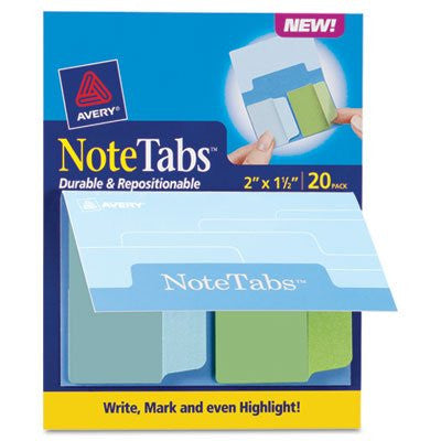 NOTE TABS GREEN/BLUE (PQ.20)