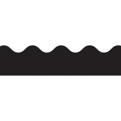 BORDERS SCALLOPED BLACK SOLID