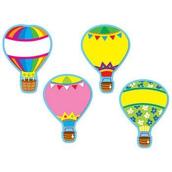 COLORFUL CUT-OUTS HOT AIR BALLOONS
