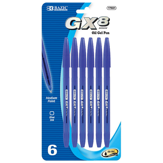 GX8 BLUE OIL GEL INK PEN PQ.6