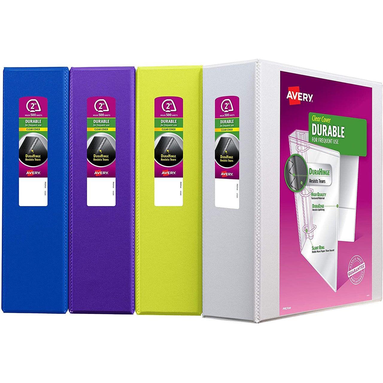 DURABLE VIEW BINDER 2" D-RING ASST COLOR