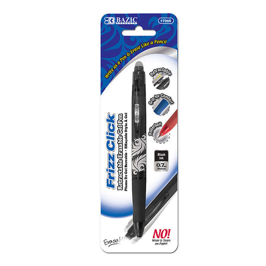 FRIZZ BLACK ERASABLE GEL RETRATABLE PEN