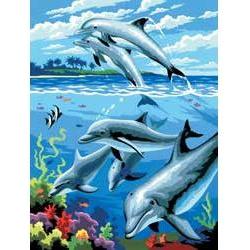 PAINTING BY NUMBERS DOLPHINS 10 PC