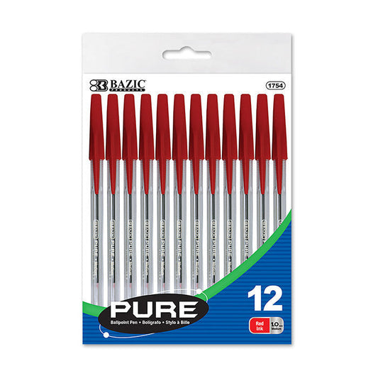 PURE BALLPOINT RED MEDIUM PQ.12