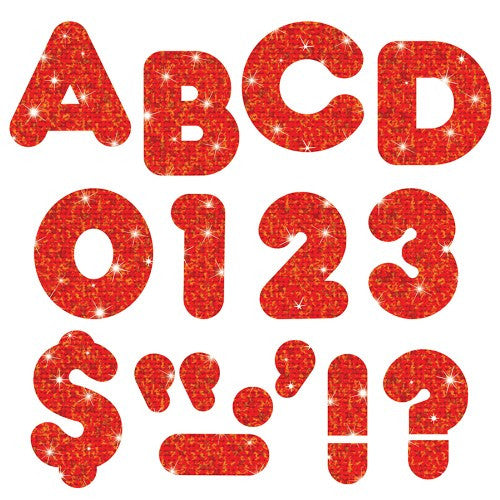 LETTERS RED SPARKLE